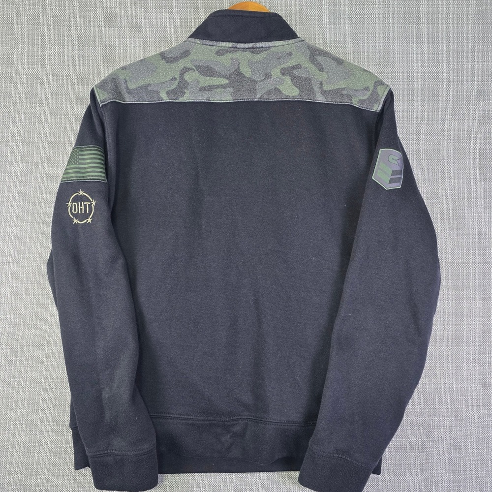 Oklahoma Sooners x Colosseum OHT Quarter Zip Pullover Mens M Camo Black Tactical - Picture 3 of 14